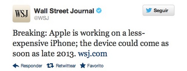 Wall Street Journal Tweet