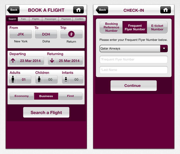Qatar Airways iPhone App (2)
