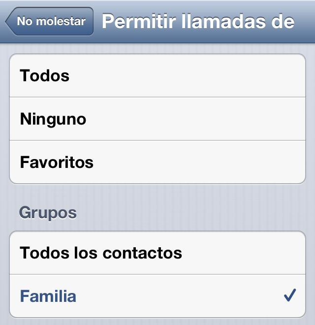 No Molestar iOS