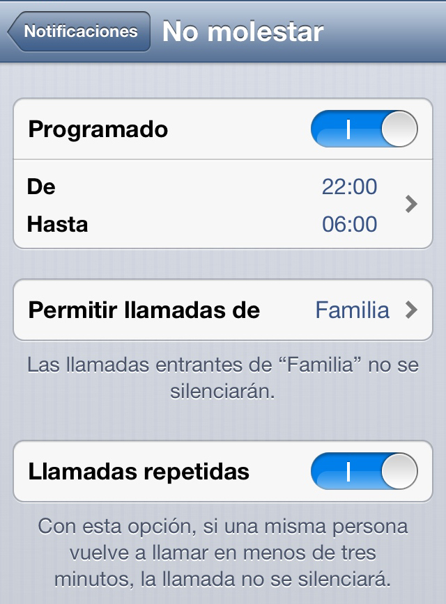 No Molestar iOS