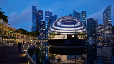 Exterior del Apple Store Marina Bay Sands