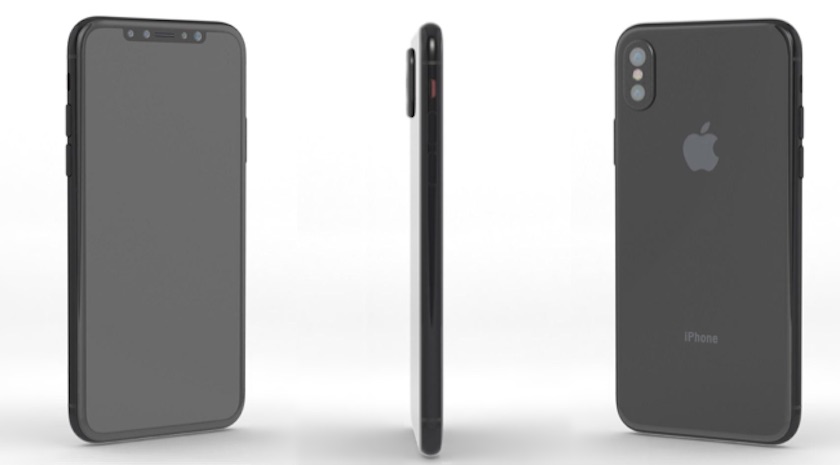 Render del Nuevo iPhone 8 de Apple en Color Negro
